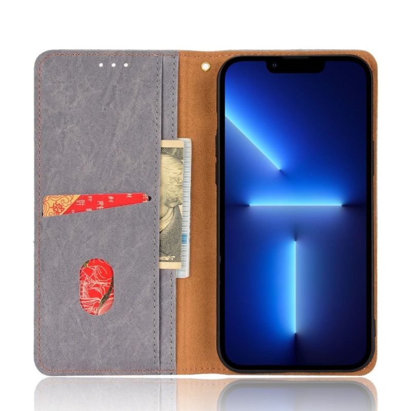 Flipové Pouzdro Na iPhone 13 Pro Max Kožené Pouzdro Retro Umělá Kůže