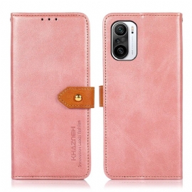 Kožené Pouzdro Na Xiaomi Mi 11i / Poco F3 Khazneh Bicolor Umělá Kůže