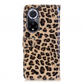 Flipové Pouzdro Na Honor 50 / Huawei Nova 9 Styl Leoparda Z Umělé Kůže