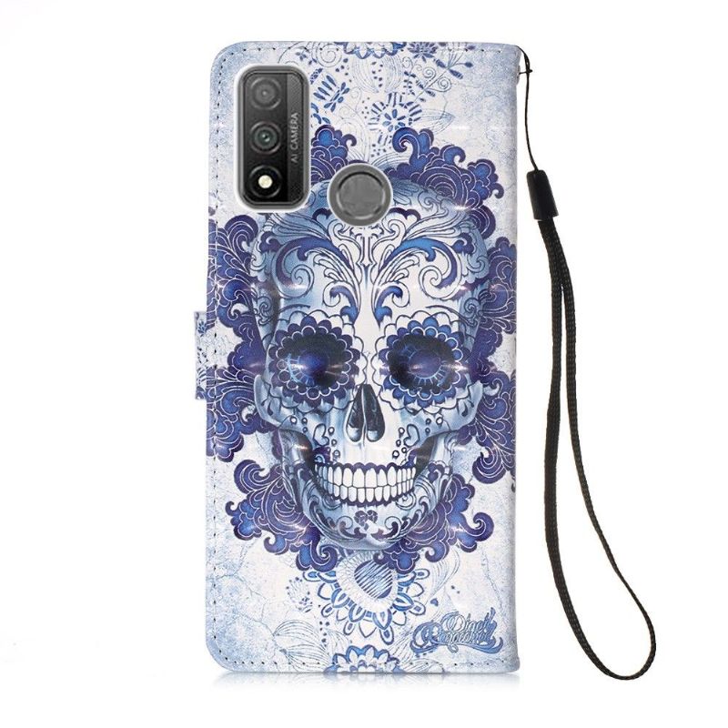 Kožené Pouzdro Na Huawei P Smart 2020 Vzor Calavera