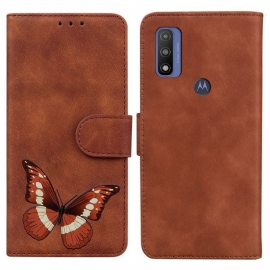 Flipové Pouzdro Na Moto E40 / E30 / E20 Skin-touch Butterfly