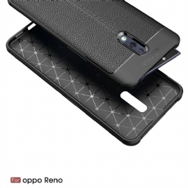 Kryt Na Oppo Reno Gel Pro Konečnou Úpravu Umělé Kůže