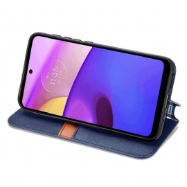 Flipové Pouzdro Na Motorola Moto E20 / E30 / E40 Držák Karty Kub Design