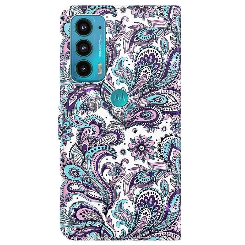 Flipové Pouzdro Na Motorola Moto E20 / E30 / E40 Paisley Flower