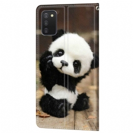 Flipové Pouzdro Na Samsung Galaxy A03s Malá Panda