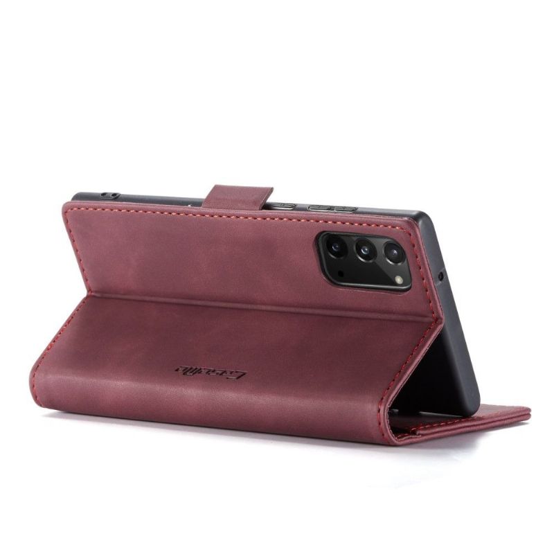 Flipové Pouzdro Na Samsung Galaxy Note 20 Golias Leather Effect - Wine Red