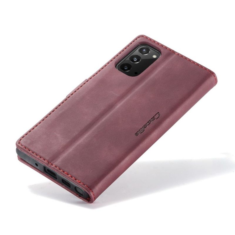 Flipové Pouzdro Na Samsung Galaxy Note 20 Golias Leather Effect - Wine Red