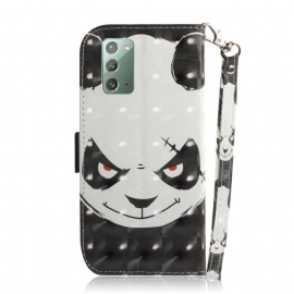 Flipové Pouzdro Na Samsung Galaxy Note 20 Zlá Panda