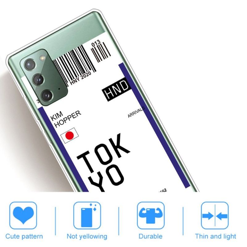 Kryt Na Samsung Galaxy Note 20 Palubní Vstupenka 05 Tokio