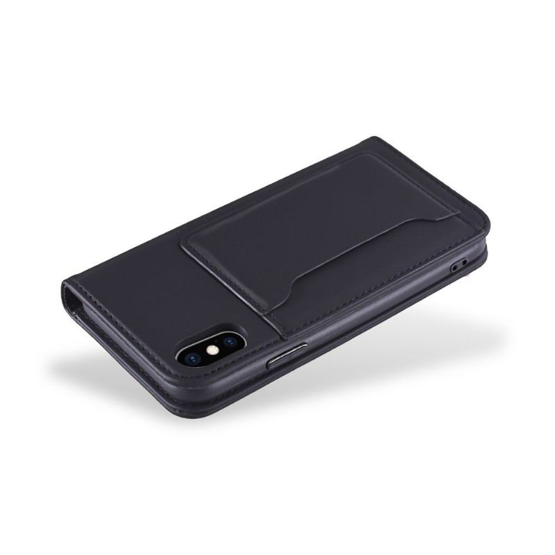 Kožené Pouzdro Folio Na iPhone X / XS Flipové Pouzdro Měkký Dotek