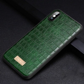 Kryt Na iPhone X / XS Kožený Efekt Sulada Croc