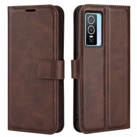 Kožené Pouzdro Na Vivo Y76 5G Slim Extreme Leather Effect