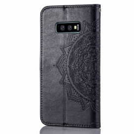 Flipové Pouzdro Na Samsung Galaxy S10e Mandala Z Umělé Kůže