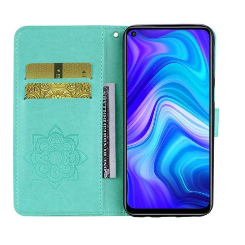 Flipové Pouzdro Na Xiaomi Redmi Note 9 Reliéfní Sova