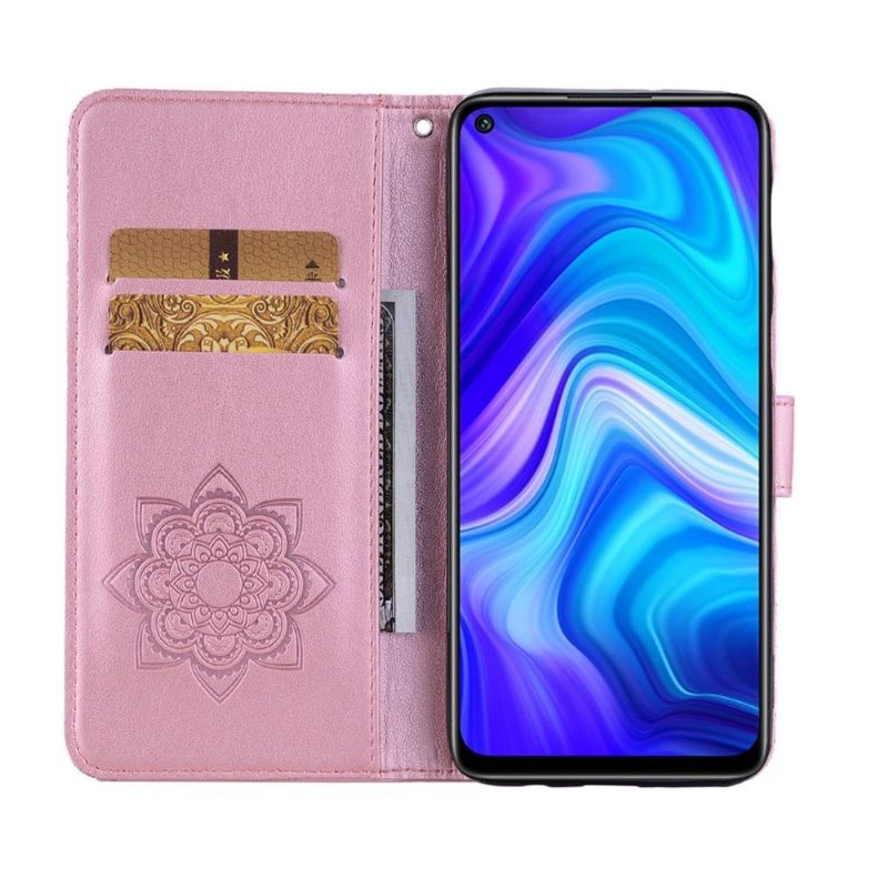 Flipové Pouzdro Na Xiaomi Redmi Note 9 Reliéfní Sova