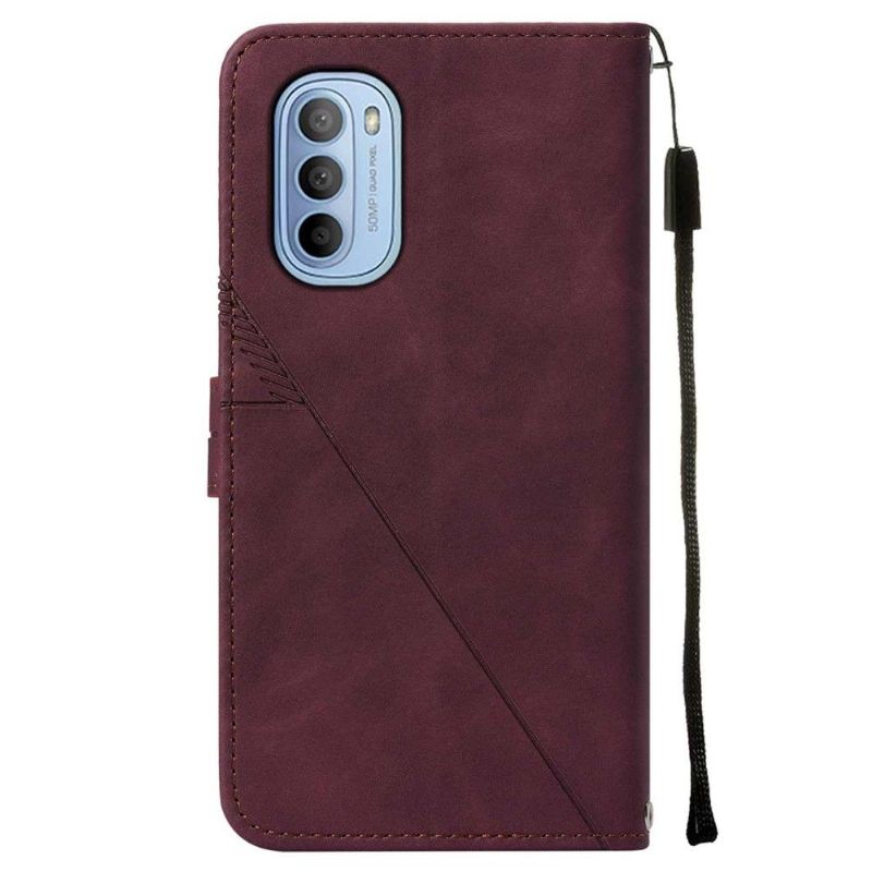 Flipové Pouzdro Na Motorola Moto G31 / Moto G41 Kožený Efekt S Geometrickým Designem