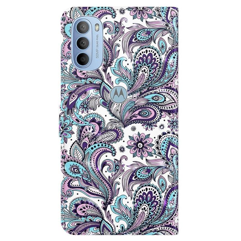 Flipové Pouzdro Na Motorola Moto G31 / Moto G41 Paisley Flower