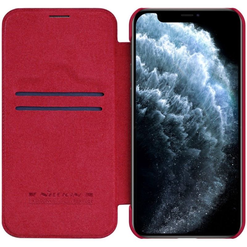 Flipové Pouzdro Na iPhone 12 Pro Max Efekt Kůže Qin