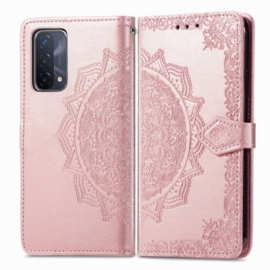 Kožené Pouzdro Na Oppo A54 5G / A74 5G Mandala Středověk