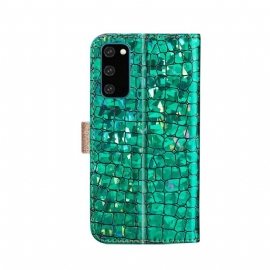 Kožené Pouzdro Na Samsung Galaxy S20 Luxusní Croc Efekt