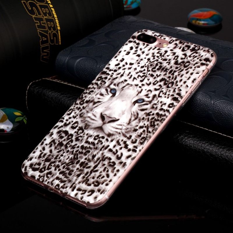 Kryt Na iPhone 8 Plus / 7 Plus Světelný Sněžný Leopard