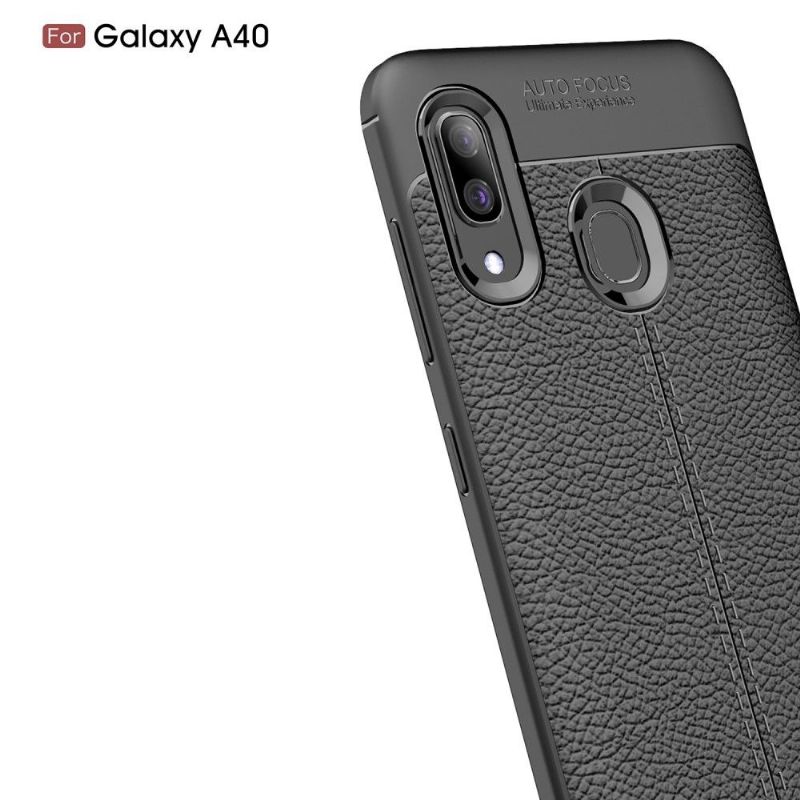 Kryt Na Samsung Galaxy A40 Gel Pro Konečnou Úpravu Umělé Kůže