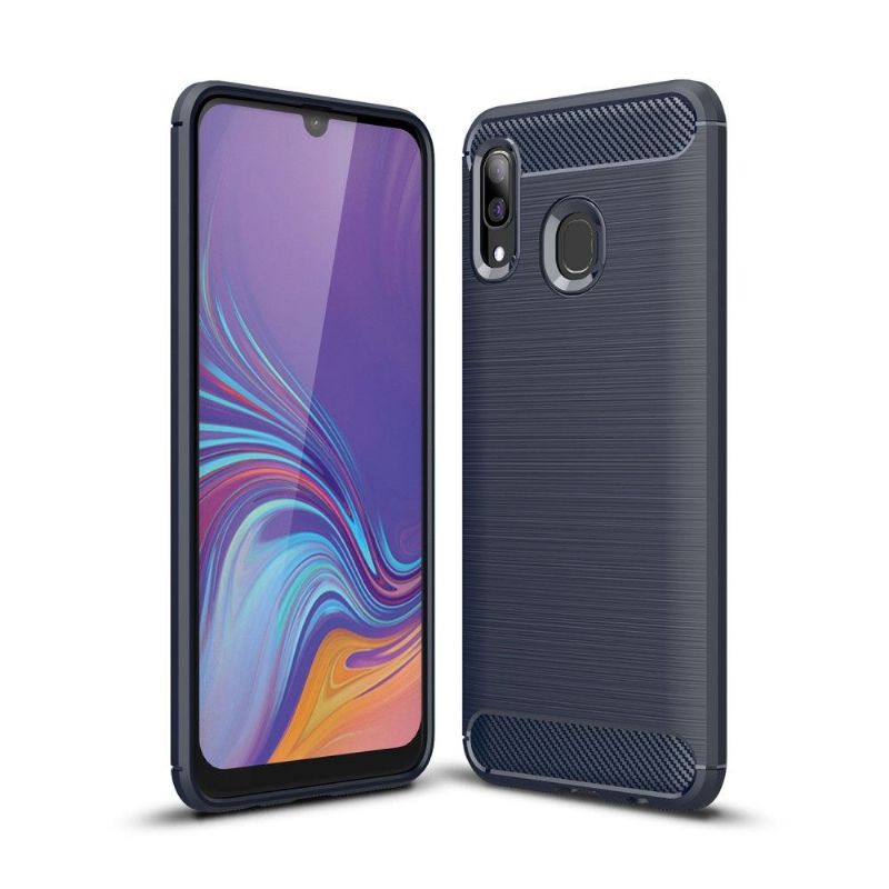 Kryt Na Samsung Galaxy A40 Uhlíkový Kartáčovaný Gel