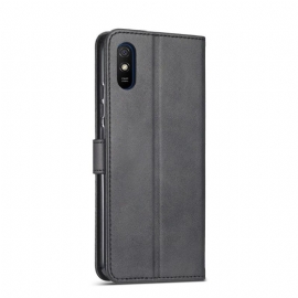 Kožené Pouzdro Na Xiaomi Redmi 9A Kožený Efekt Lc.imeeke