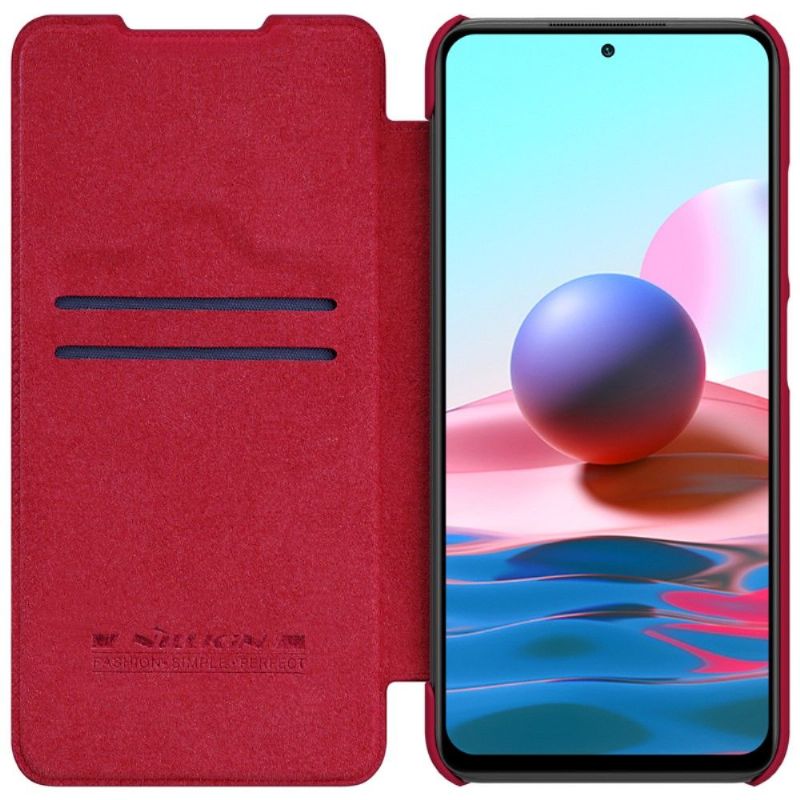 Flipové Pouzdro Na Xiaomi Redmi Note 10 5G / Poco M3 Pro Kožený Efekt Řady Qin