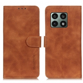 Kožené Pouzdro Na OnePlus 10 Pro 5G Matná Vintage Leather Effect Khazneh