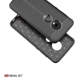 Kryt Na Motorola Moto G7 Gel Pro Konečnou Úpravu Umělé Kůže