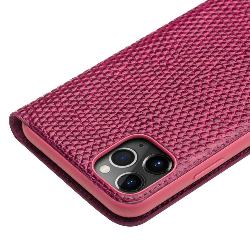 Flipové Pouzdro Na iPhone 11 Pro Pravá Kůže S Efektem Croc