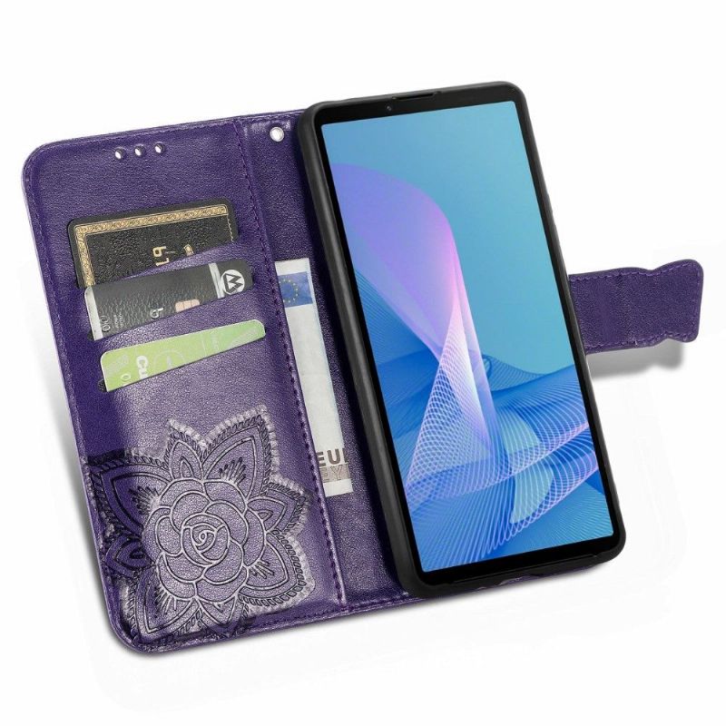 Flipové Pouzdro Na Sony Xperia 10 III Reliéfní Motýl