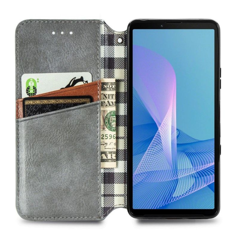 Kožené Pouzdro Na Sony Xperia 10 III Držák Karty Kub Design