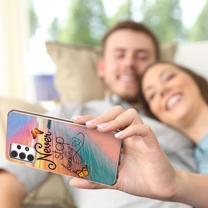 Kryt Na Samsung Galaxy A13 Nikdy Nepřestávejte Snít O Motýlech