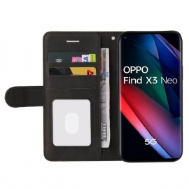 Flipové Pouzdro Na Oppo Find X3 Neo Umělecká Bicolor