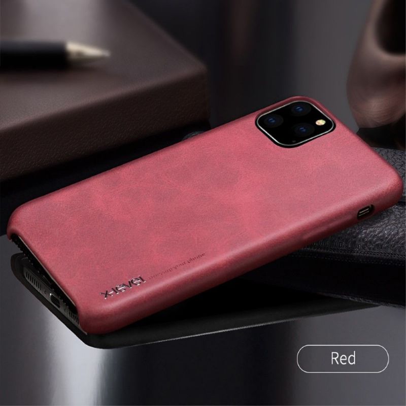 Kryt Na iPhone 11 Pro Max Vintage Série Imitace Kůže