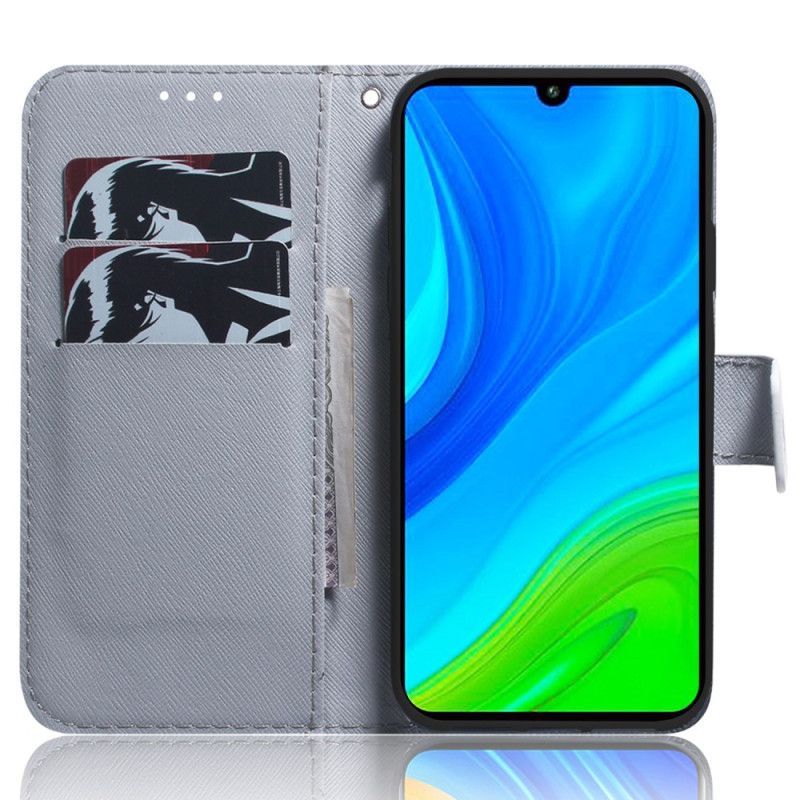 Flipové Pouzdro Na Xiaomi Redmi Note 12 5G Na Lana Snící Lev S Popruhem