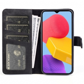 Flipové Pouzdro Na Samsung Galaxy M13 Kožené Pouzdro Bicolor Folio Stand