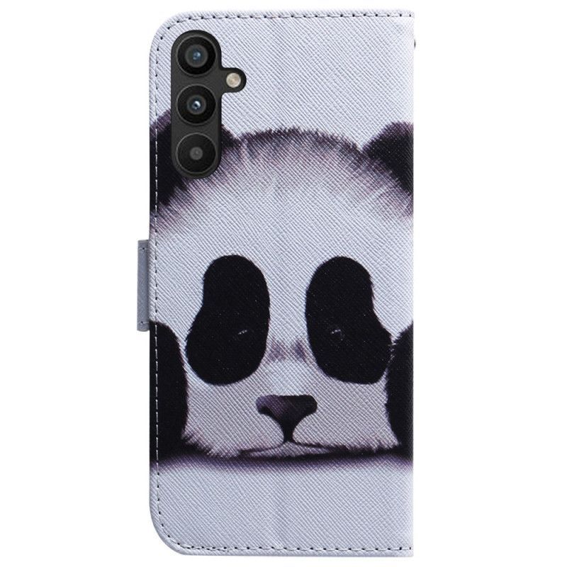 Flipové Pouzdro Na Samsung Galaxy A54 5G Na Lana Lanyard Panda Fan