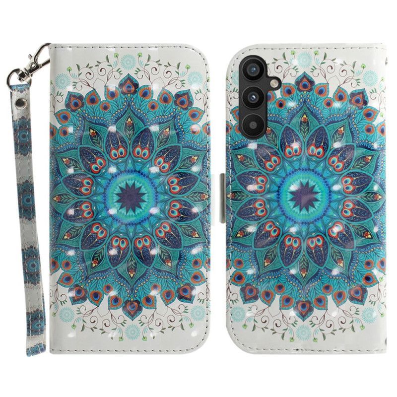 Flipové Pouzdro Na Samsung Galaxy A54 5G Na Lana Strappy Mandala