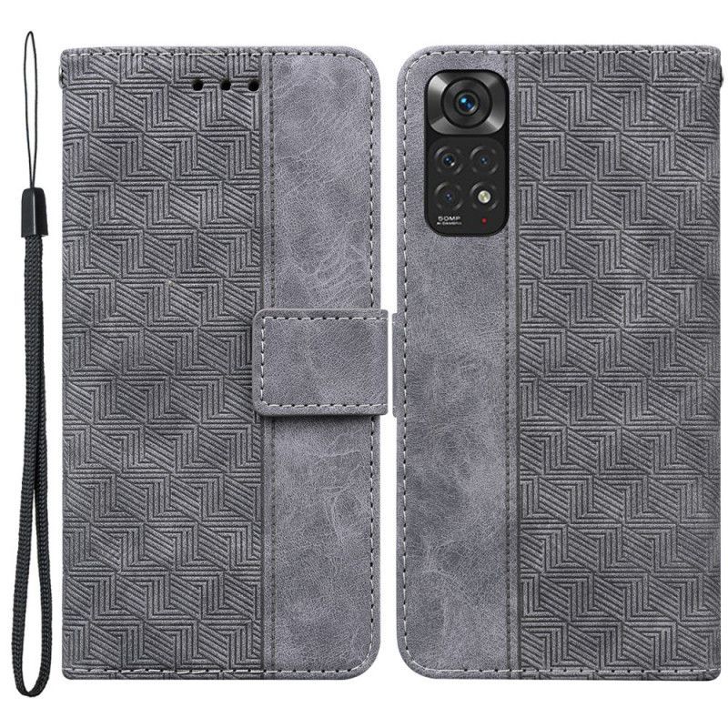 Kožené Pouzdro Na Xiaomi Redmi Note 11 / 11S Na Lana Strappy Vzor