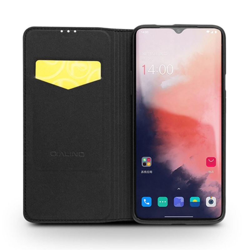 Pouzdra Na OnePlus 7T Pro Klasická Ručně Vyráběná Pravá Kůže