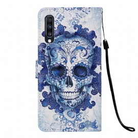 Flipové Pouzdro Na Samsung Galaxy A70 Vzor Calavera