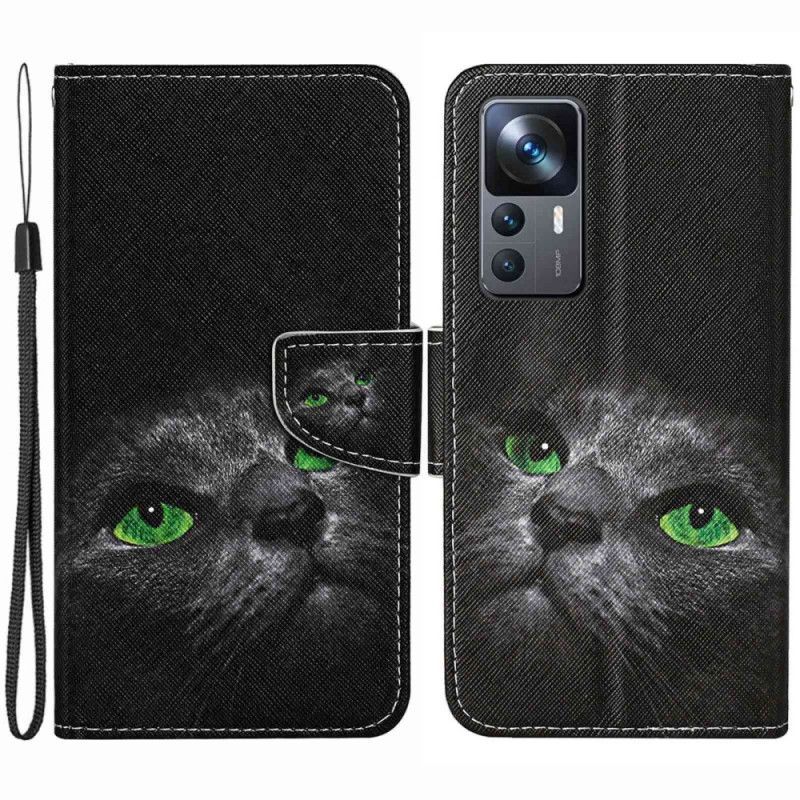 Flipové Pouzdro Na Xiaomi 12T / 12T Pro Na Lana Green Eyed Cat In Pop