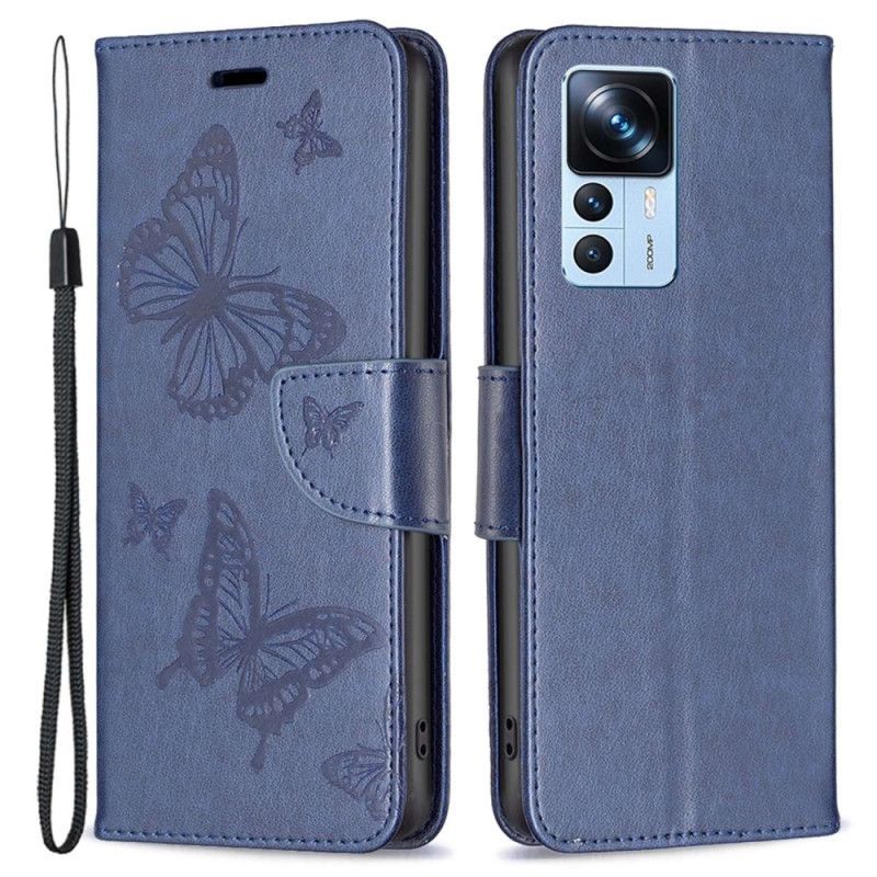 Flipové Pouzdro Na Xiaomi 12T / 12T Pro Na Lana Tanga Butterflies