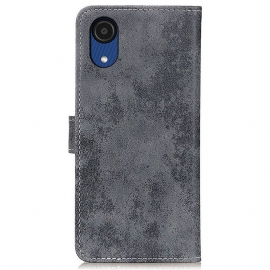 Flipové Pouzdro Na Samsung Galaxy A03 Core Cyrius Faux Leather Vintage