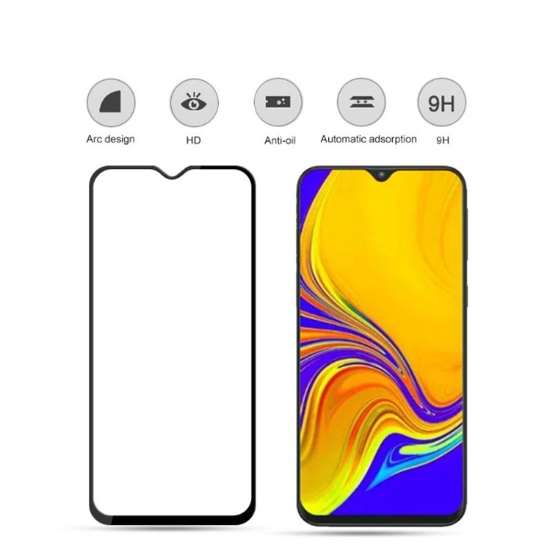 Samsung Galaxy A50 – Ochranné Tvrzené Sklo V Plné Velikosti – Černá