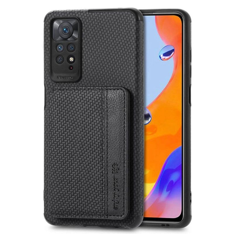 Kryt Na Xiaomi Redmi Note 11 / Note 11S Funkce Podpory Držáku Karbonových Karet