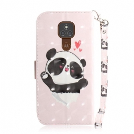 Flipové Pouzdro Na Motorola Moto G9 Play Roztomilá Panda